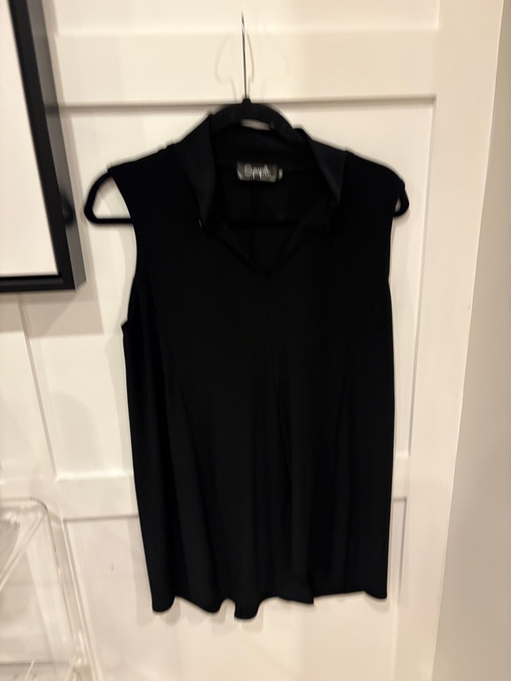 Sympli Black Sleeveless V-Neck Tank Top